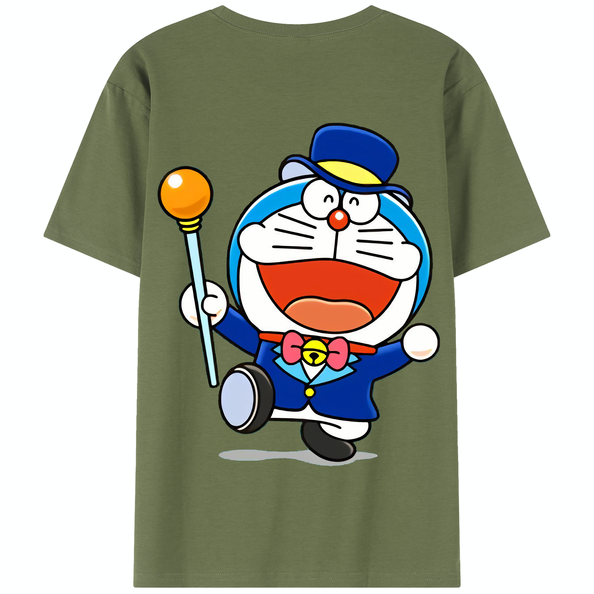 （画像用） ドラえもん Doraemon 綿100％半袖Tシャツ（背面プリント）